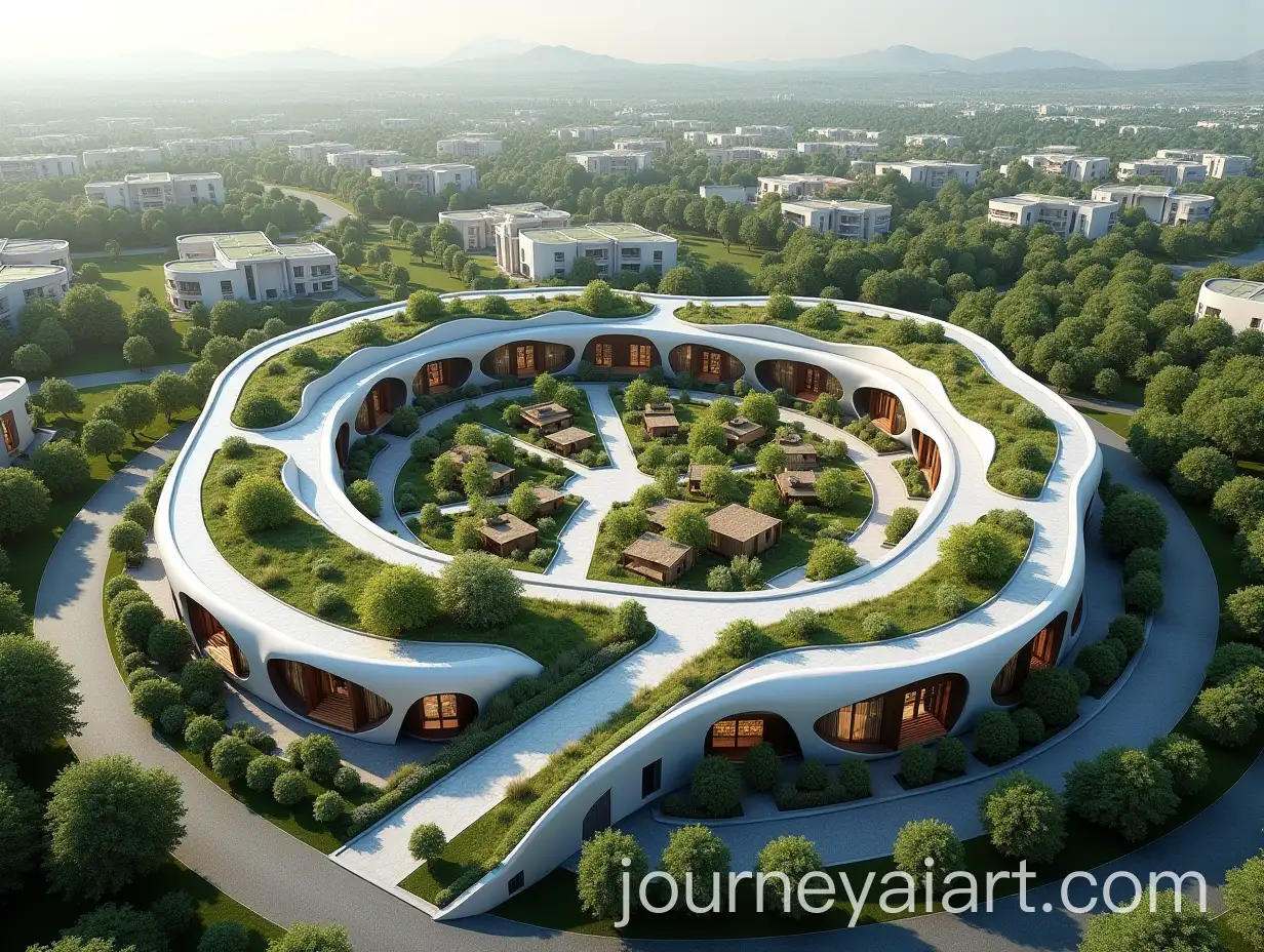 Futuristic-EcoFriendly-Cottage-Village-with-MultiLevel-Road-Interchange-and-Sustainable-Design