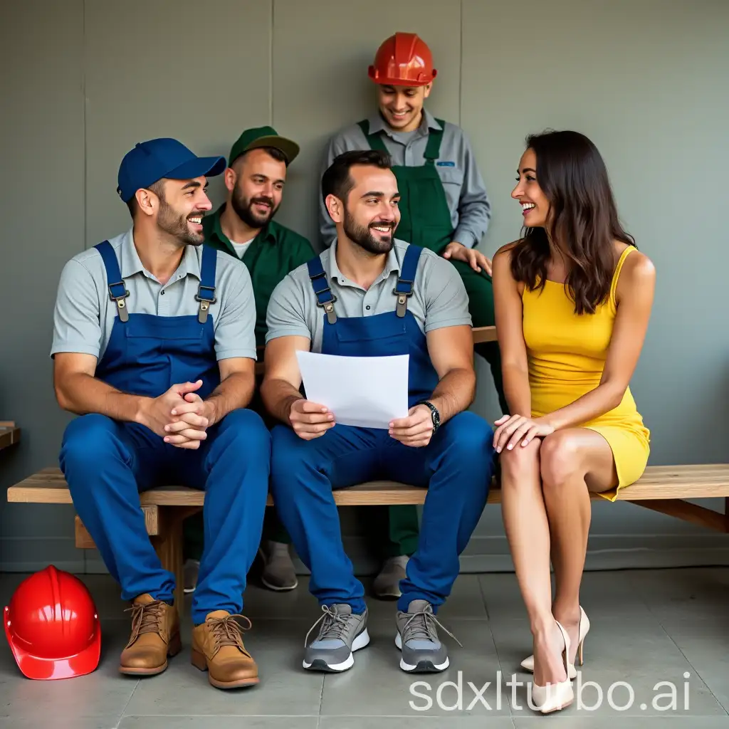 Construction-Site-Break-with-Team-Members-Discussing-and-Smiling