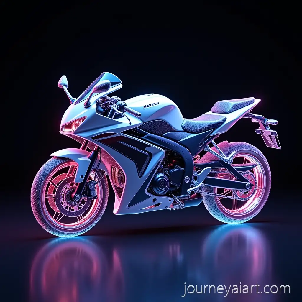 AI-Art-Prompt-ExpansionFuturistic-Holographic-Honda-CB125F-with-Glowing-Blue-and-Purple-Accents