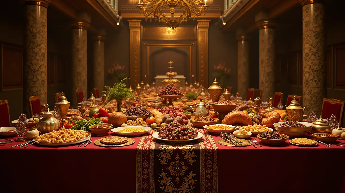 Opulent Feast Table in a Kings Palace