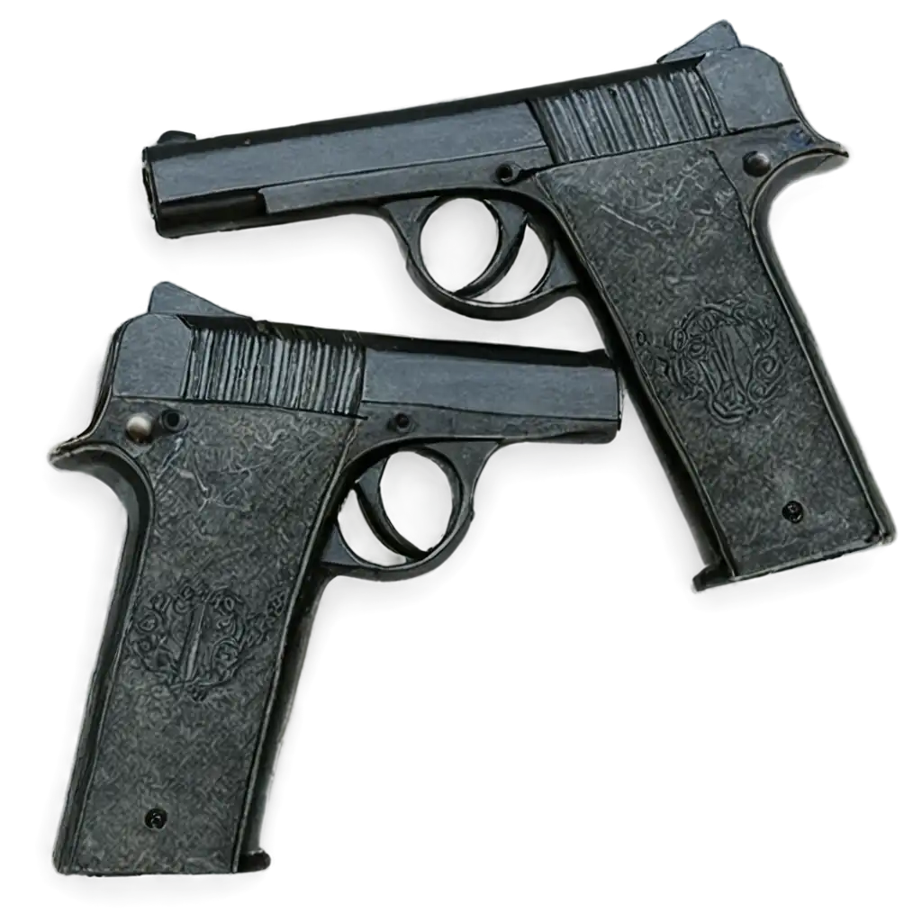 Two-Crossed-Pistols-PNG-Image-Perfect-for-Design-and-Digital-Art-Projects