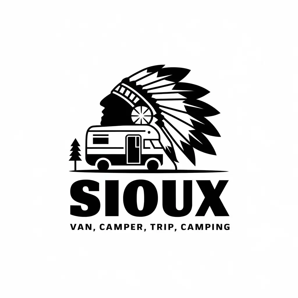 LOGO Design for Sioux Van Camper Trip Camping Travel Adventure Theme with Modern Elements