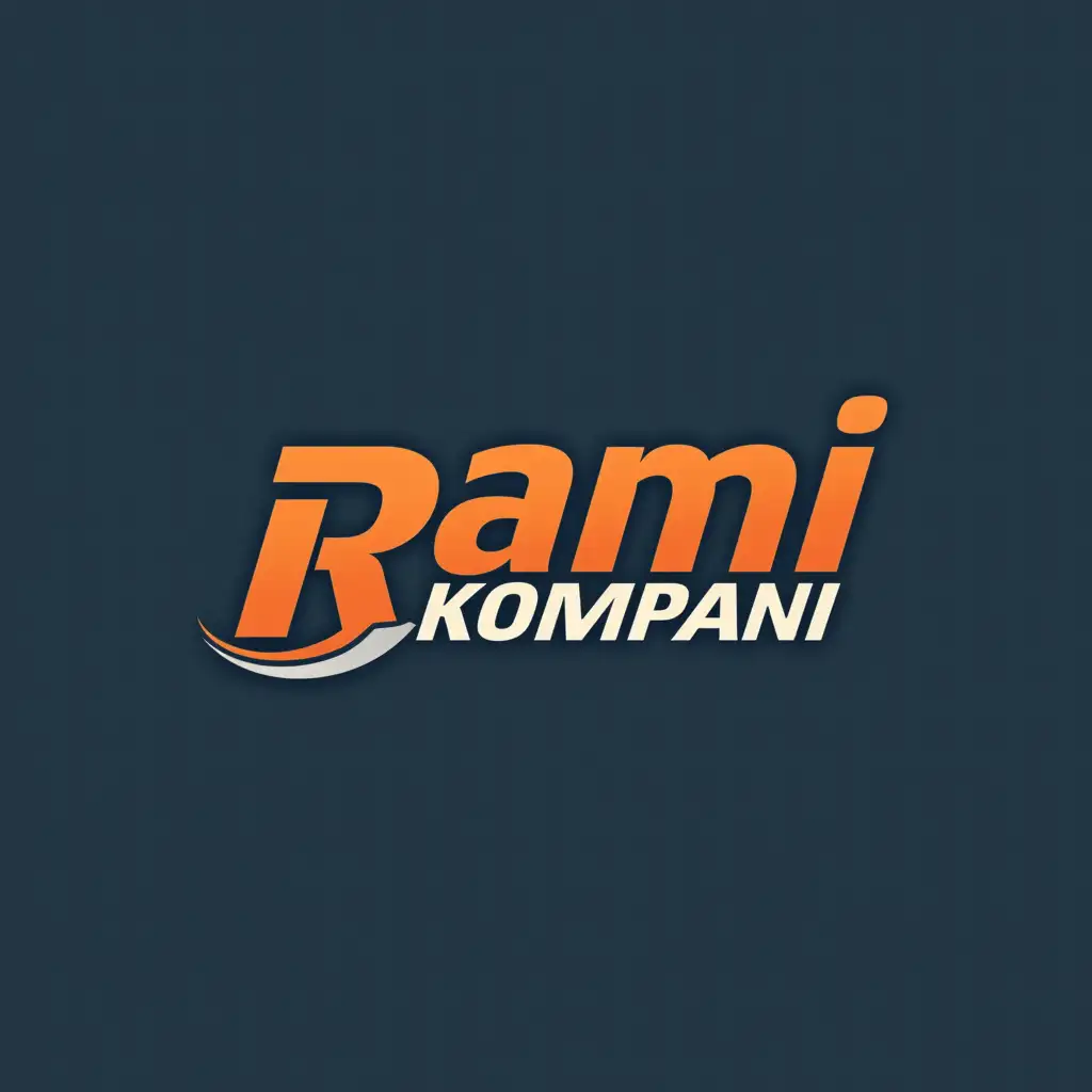 Act as a pro graphic deesigner and create a proffesional logo with text 'Rami Kompani' the logo is for a bussines - Construction Company and Building Materials Store.