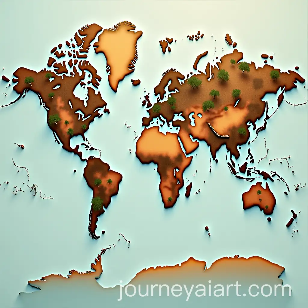 Stylized-Map-Featuring-Large-Arid-Continent-and-TropicalAI-Art-Prompt-Expansion-FlowerDominated-Smaller-Continent
