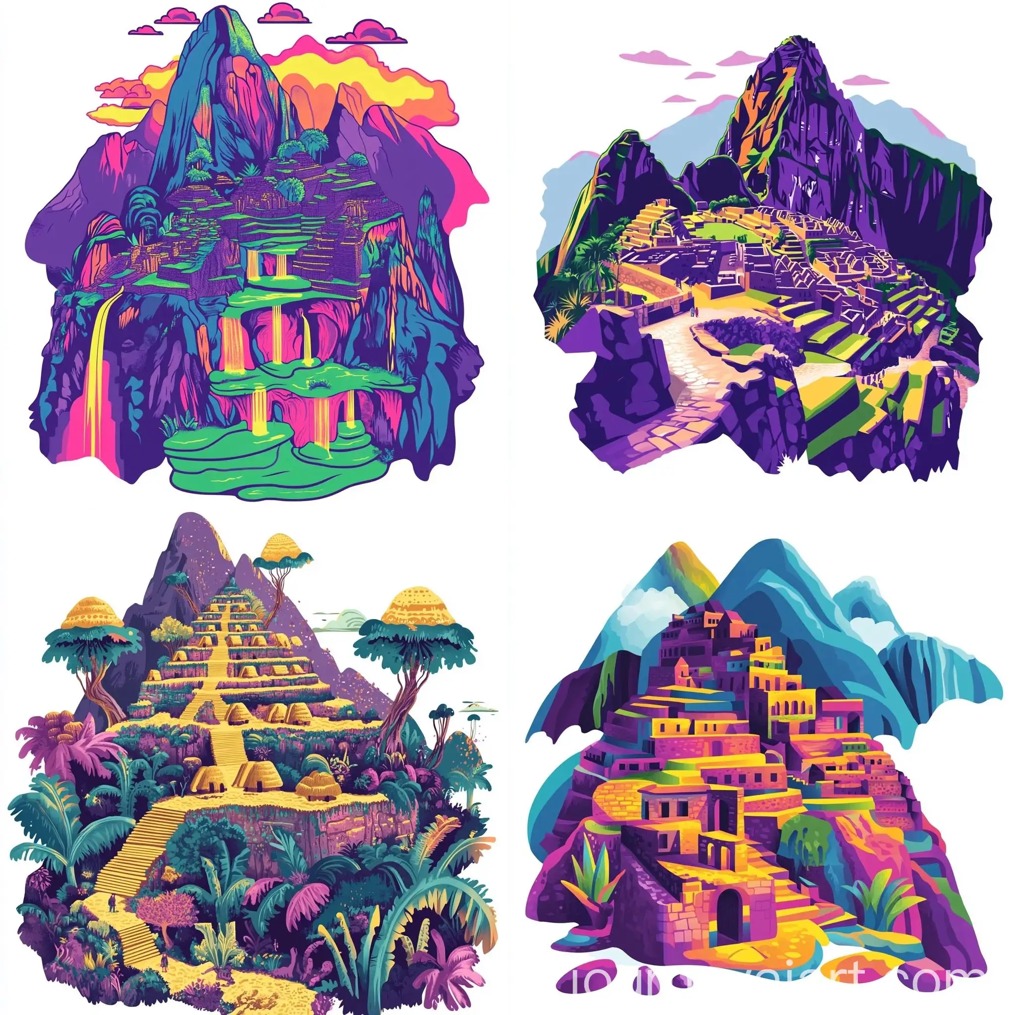 Machu-Picchu-Psychedelic-Mushroom-TShirt-Design