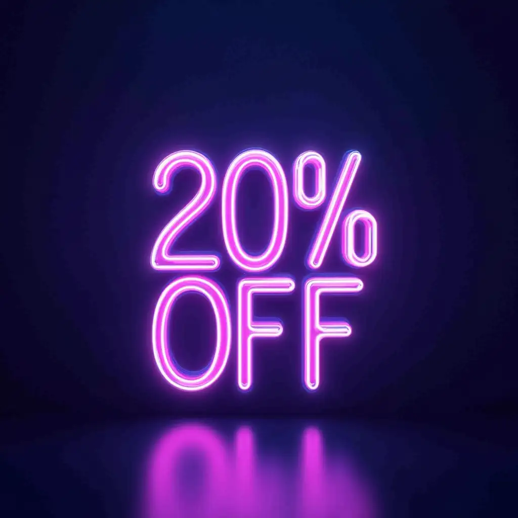 create an image which has colours pink blue and silver neons  Click the 'Get 20% Off Now' button below. Choose the hosting plan that suits your needs. The 20% discount will be automatically applied at checkout. It’s that simple!