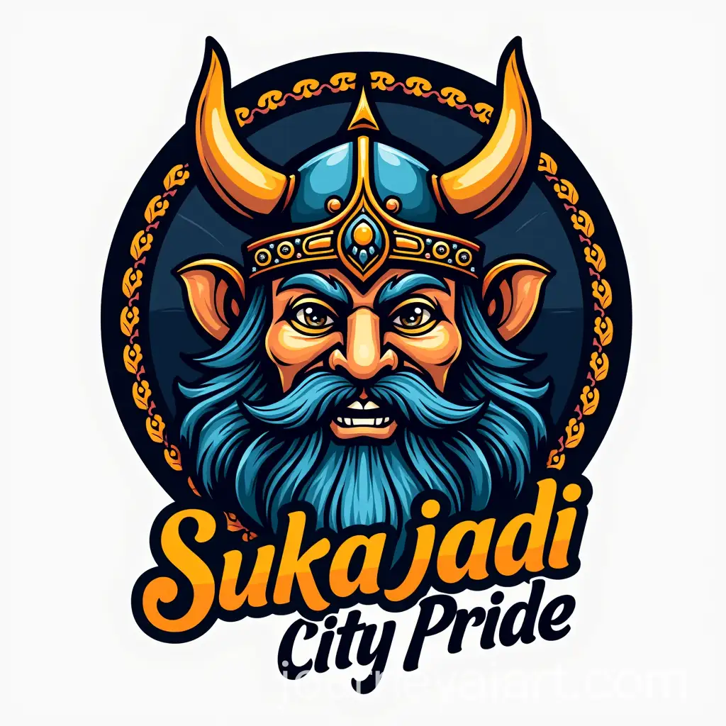 Sukajadi-City-Pride-Mascot-VikingSundanese-Cultural-Fusion-Mask