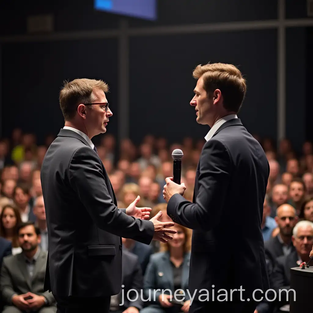 Confident-Speaker-on-Stage-with-Newcomer-Preparing-to-Speak