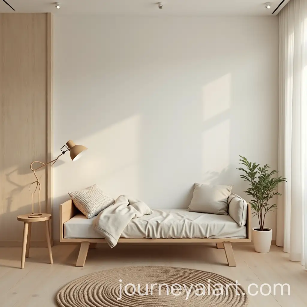 Cozy-Bedroom-with-Elevated-Bed-and-Comfortable-Chair-for-Relaxation