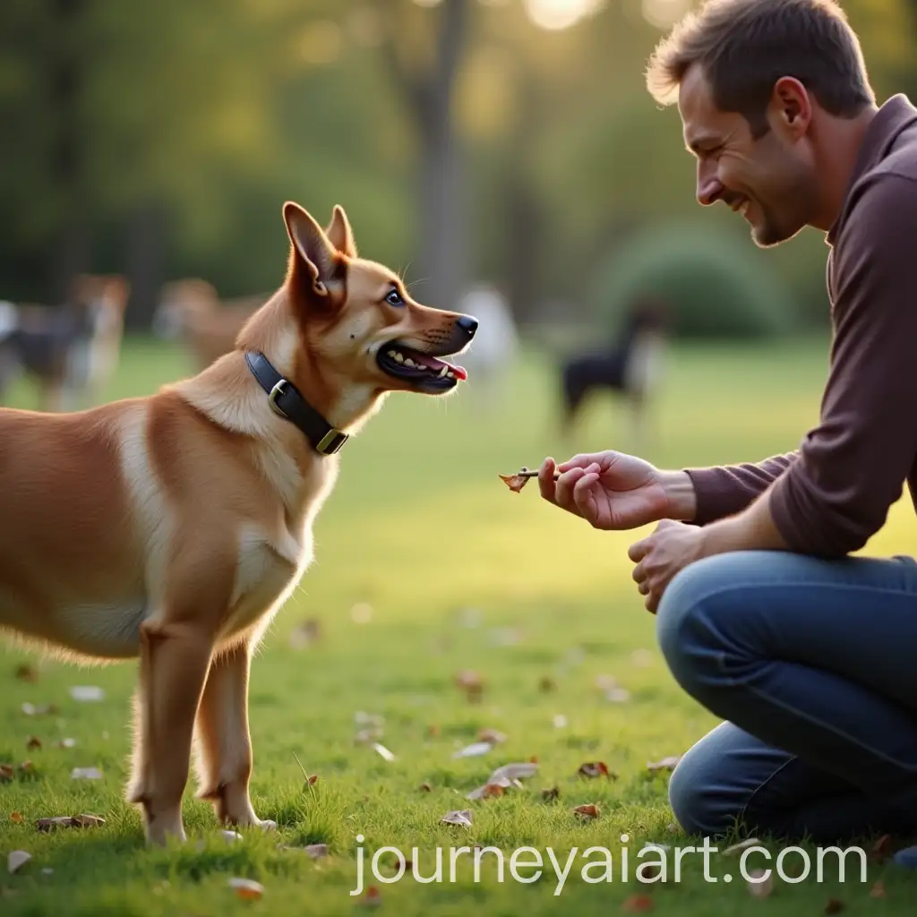 Calm-Dog-Training-Session-in-a-Peaceful-Park-Setting