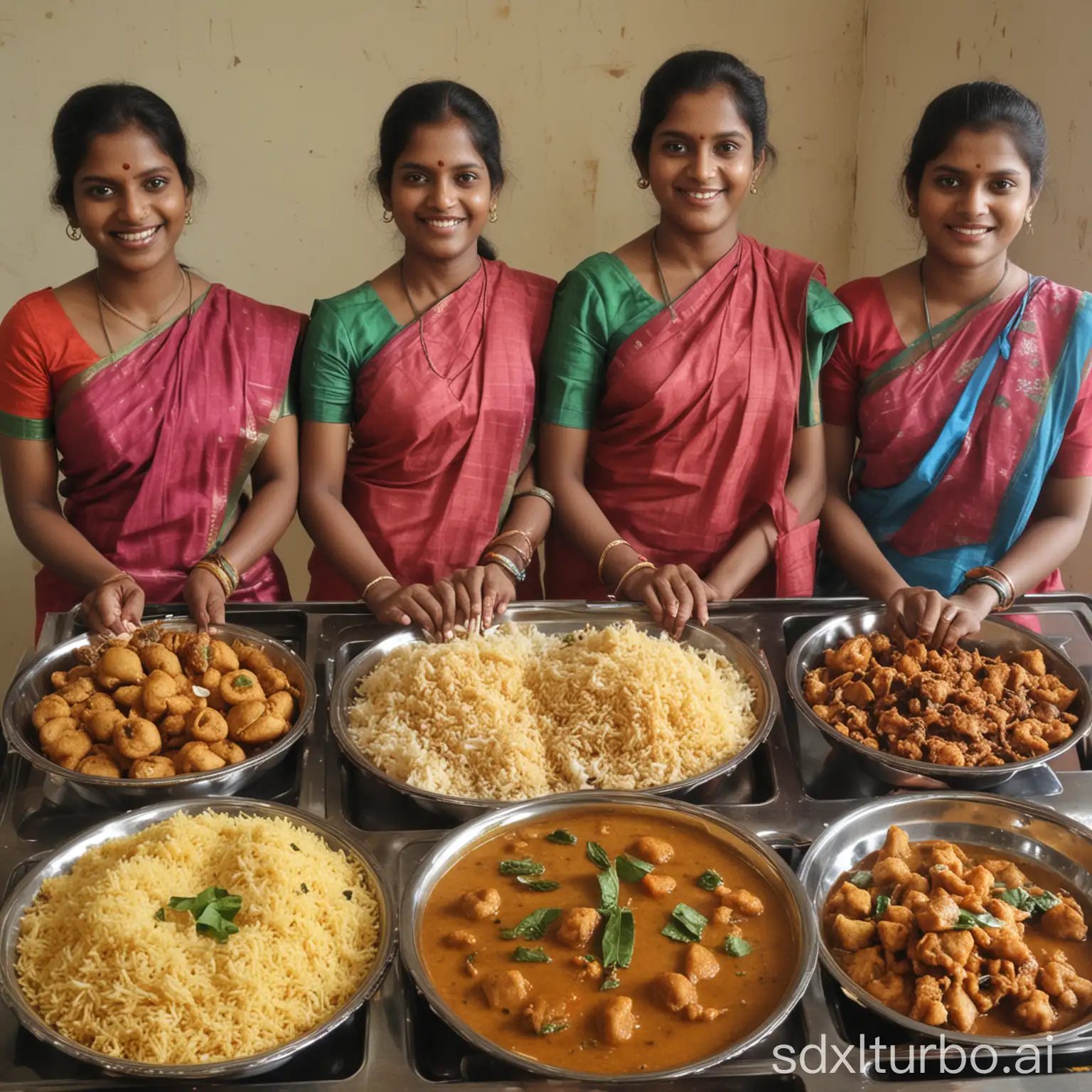 cooking images of south indian ladies for Tamilnadu lunch