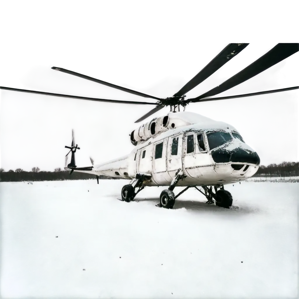 Abandoned-Helicopter-Covered-in-Snow-PNG-HighQuality-Transparent-Image-for-Creative-Projects