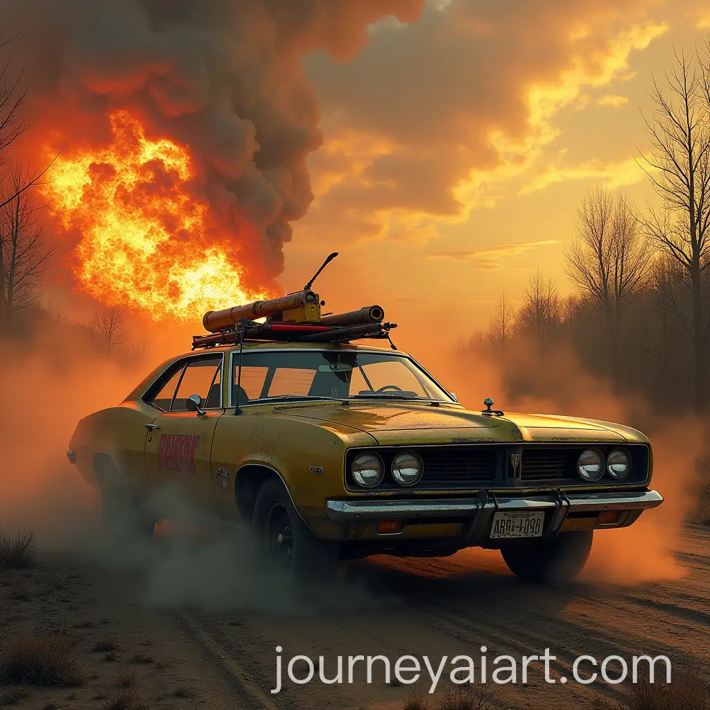 PostApocalyptic-Scene-with-Nuclear-Car-and-Guns
