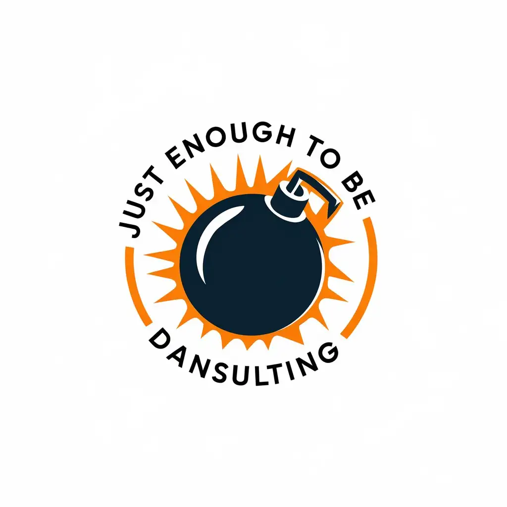 LOGO Design for Just Enough To Be Dangerous Consulting Time Bomb Symbol with Modern Technology Industry Theme