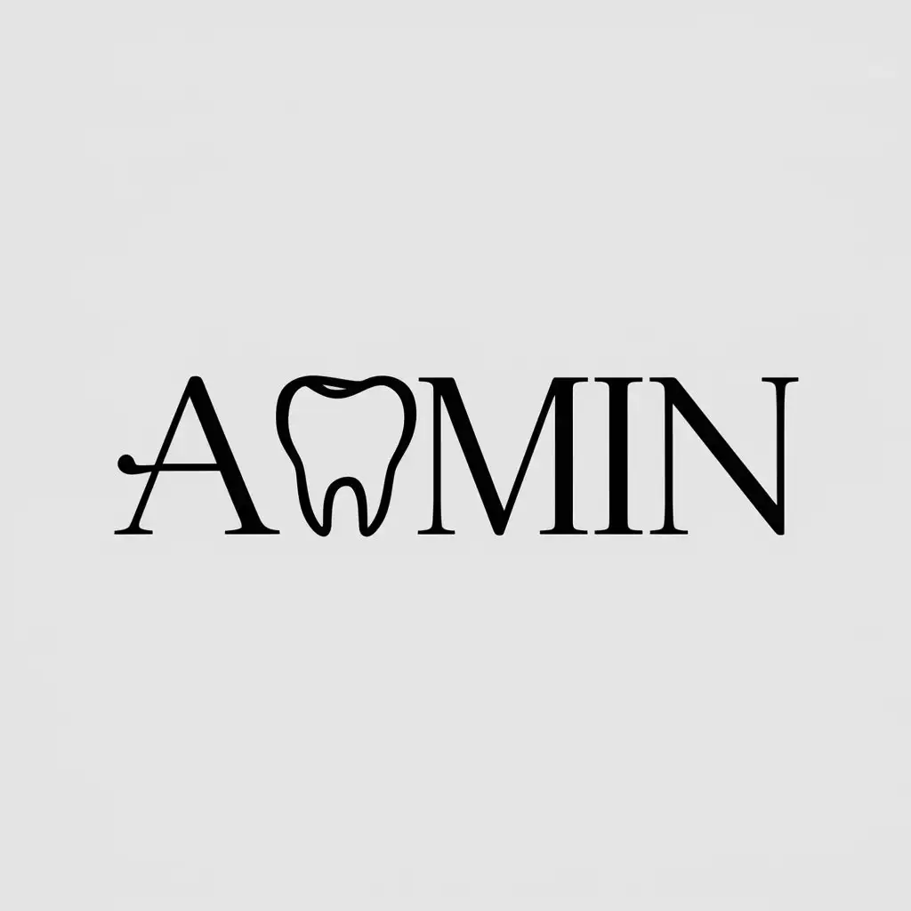 a logo design,with the text "admin", main symbol:tooth,complex,clear background