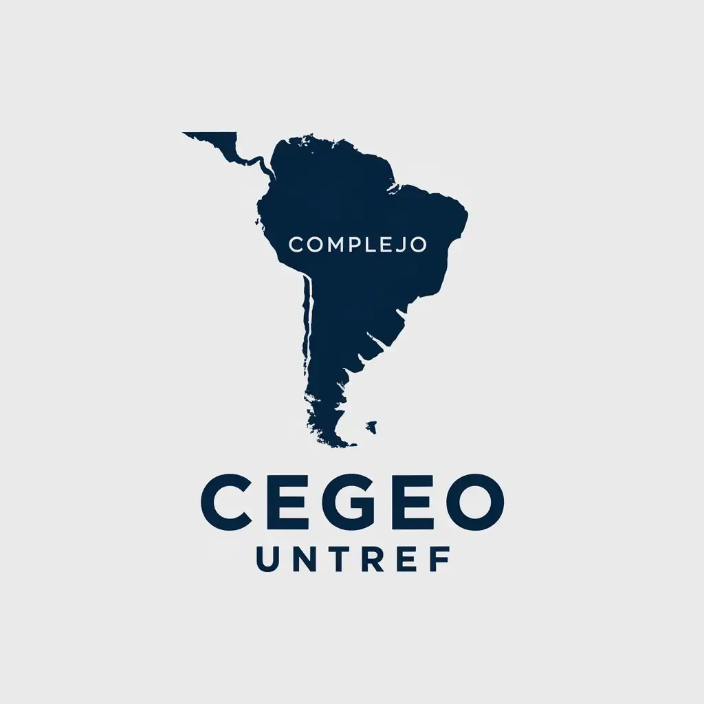 LOGO Design for CEGEO UNTREF Reversed South America Map with Clean and Clear Symbol for Educacin Industry