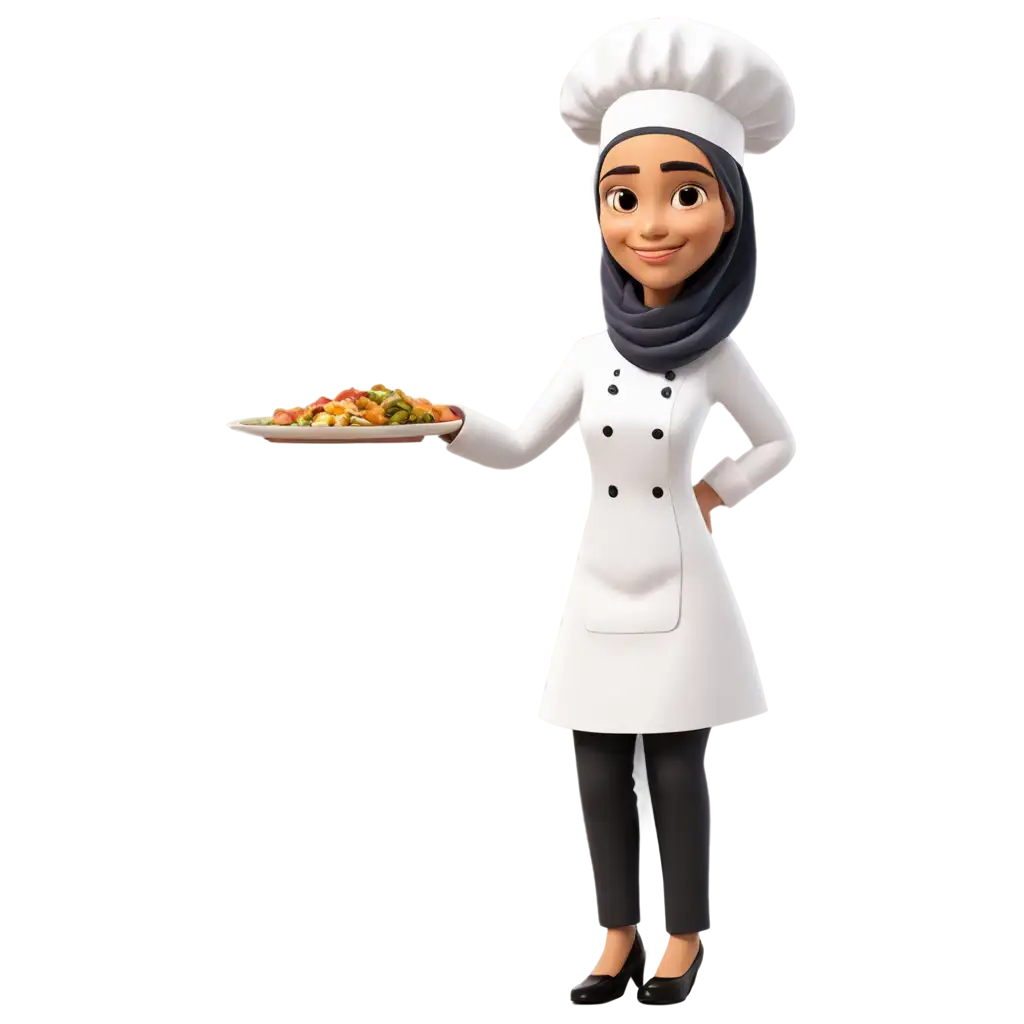 Cartoon-Chef-Muslimah-PNG-Image-Perfect-for-DiversePNG-Image-Usage-Scenarios-Creative-Projects