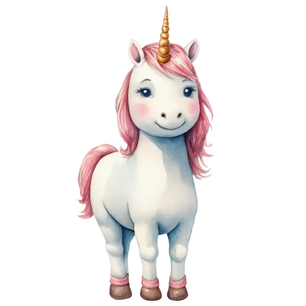 Adorable-Little-Unicorn-in-Watercolor-Technique-PNG-Image-for-HighQuality-Online-Content