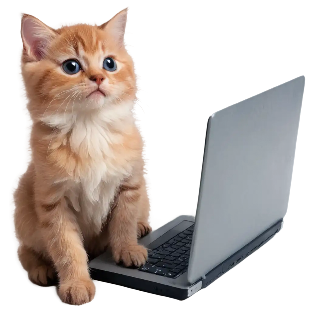 Cute-Kitten-with-a-Laptop-PNG-Image-for-Creative-Projects