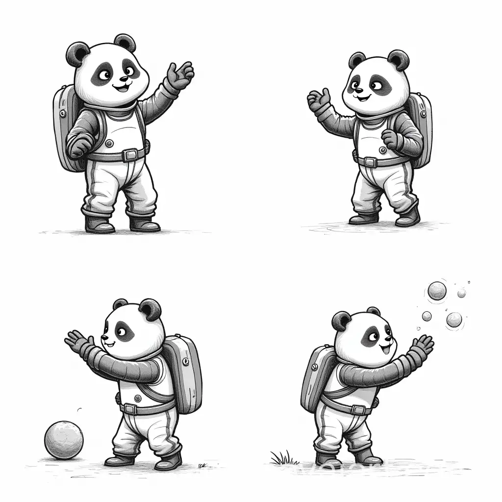 Panda-Astronauts-Space-Exploration-Sketch