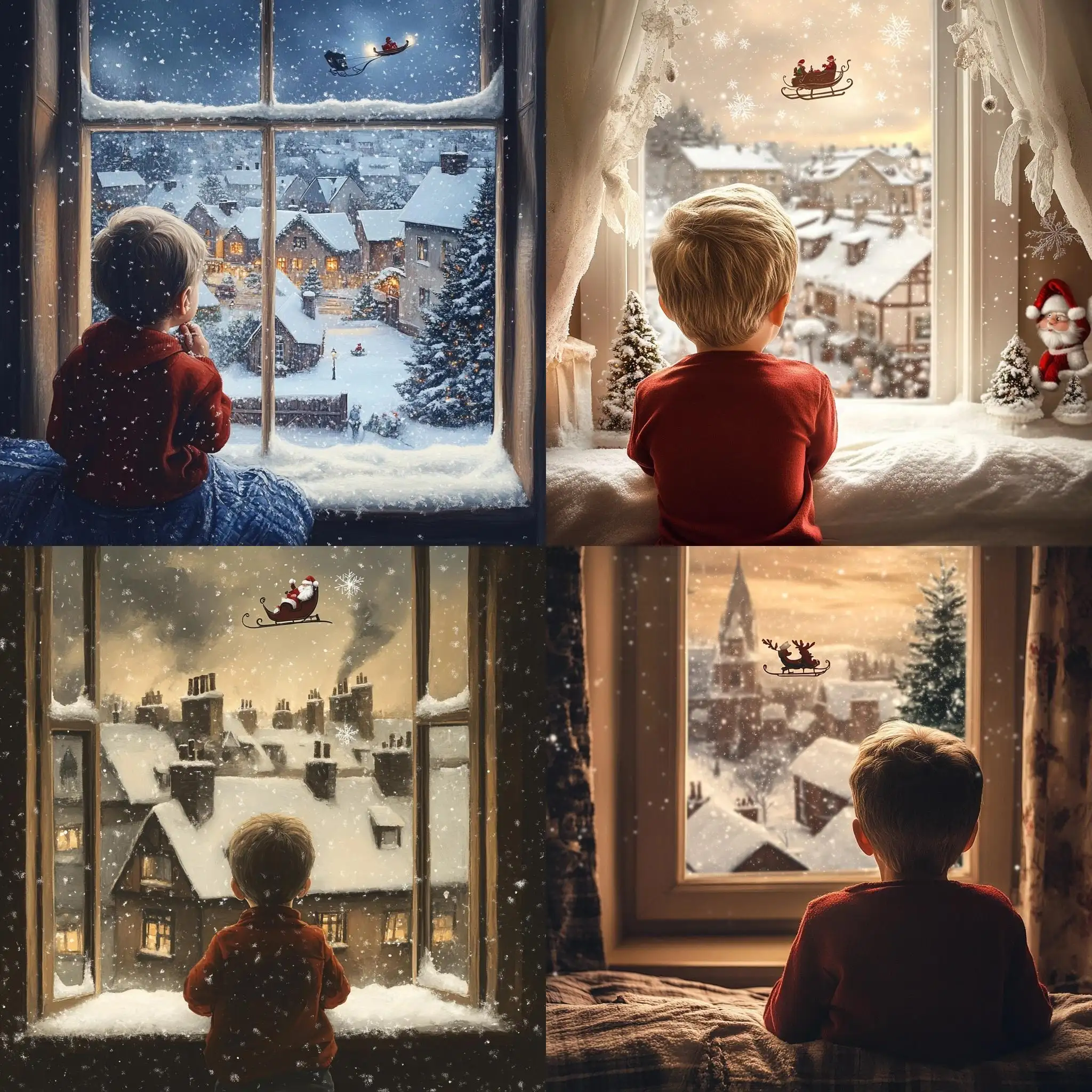 Child-Watching-Santas-Sleigh-Over-Snowy-Rooftops