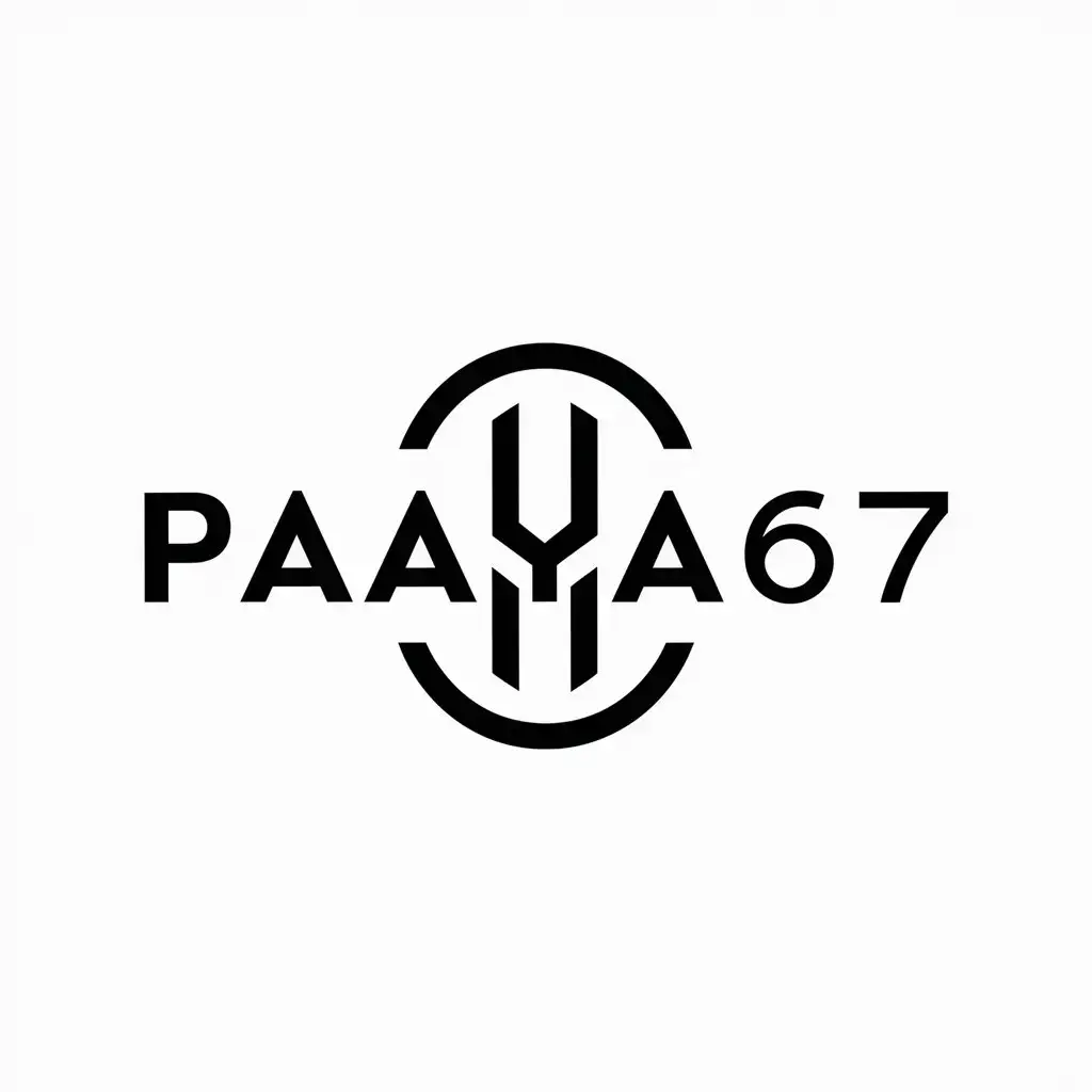 a vector logo design,with the text "Paaya67", main symbol:Paaya,Minimalistic,be used in Sports Fitness industry,clear background