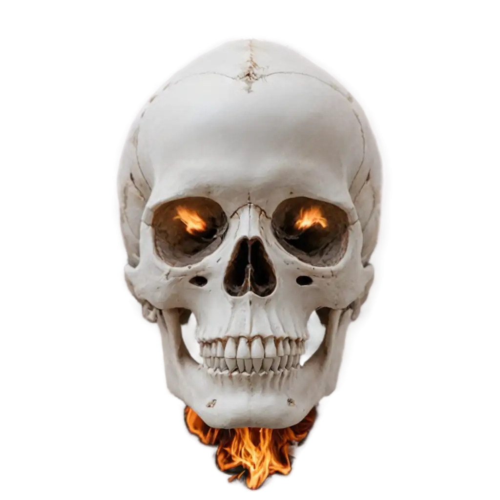 Stunning-White-Skeleton-Face-Burning-PNG-for-Creative-Projects