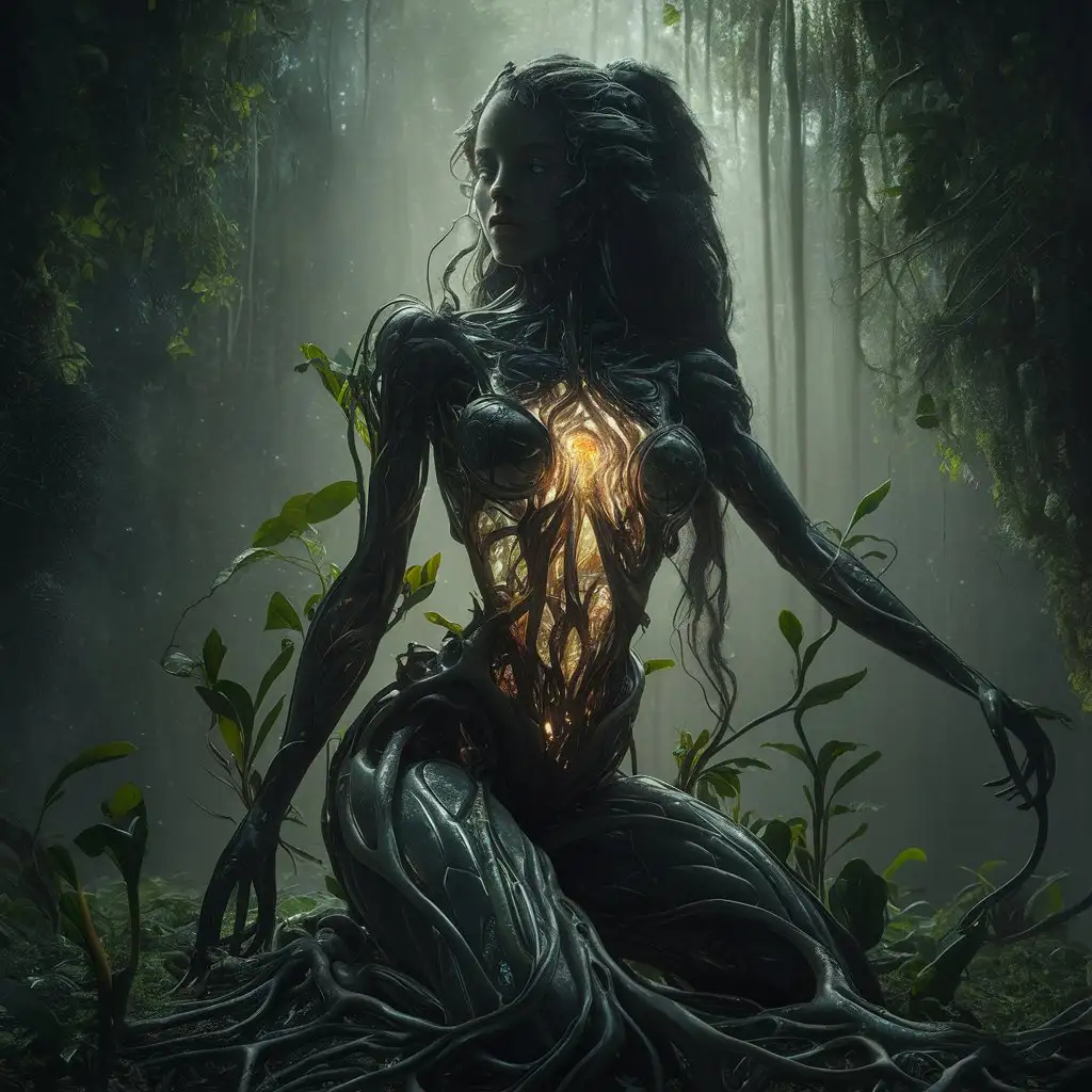 Ethereal-Organic-Figure-in-Lush-Forest