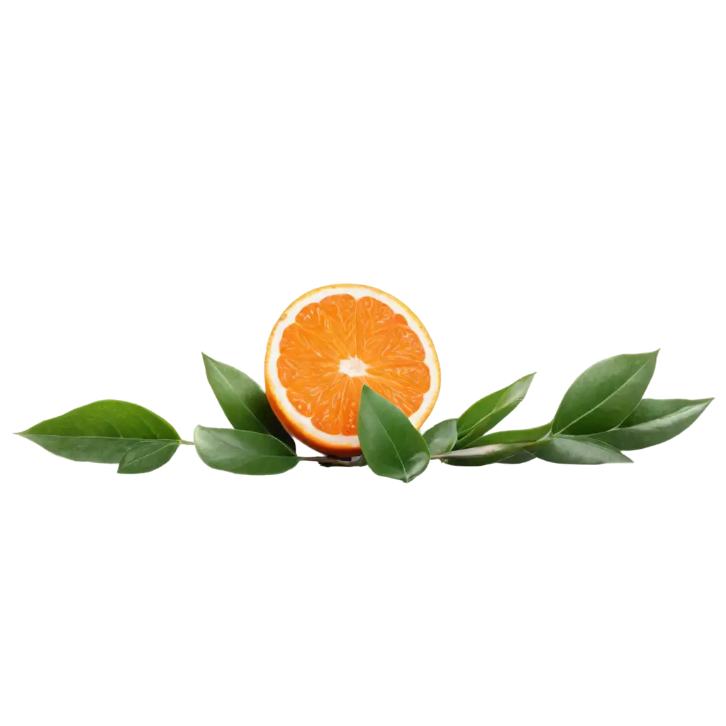 Vibrant-Orange-Slice-with-Leaves-PNG-Image-Refreshing-Fruit-Illustration