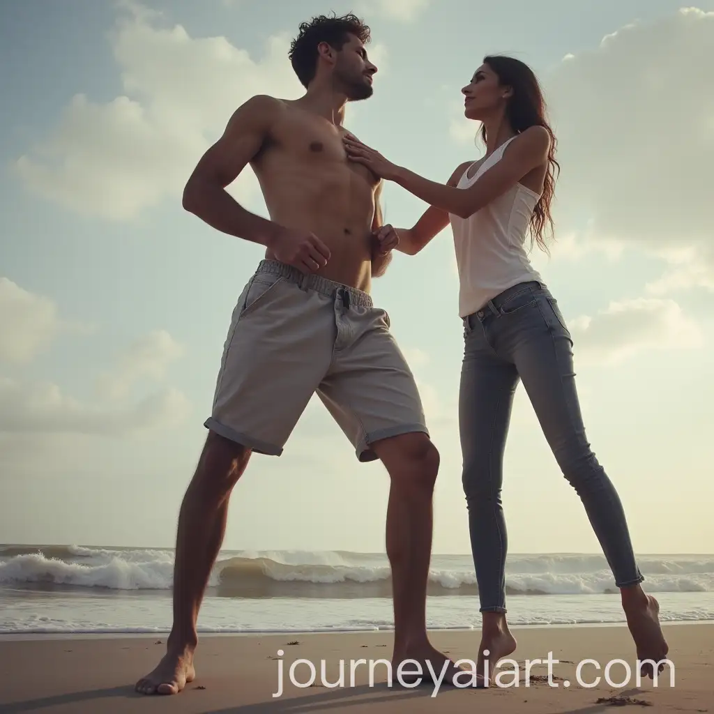 Tall-Women-Lifting-Short-Man-in-Dynamic-Display-of-Strength-and-Balance