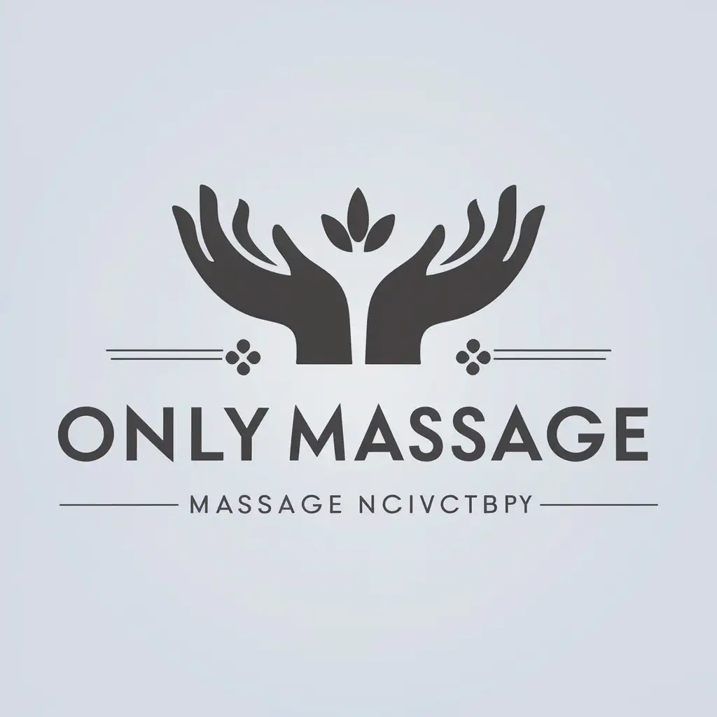 a vector logo design,with the text "OnlyMassage", main symbol:wrists,Moderate,be used in Massage industry,clear background