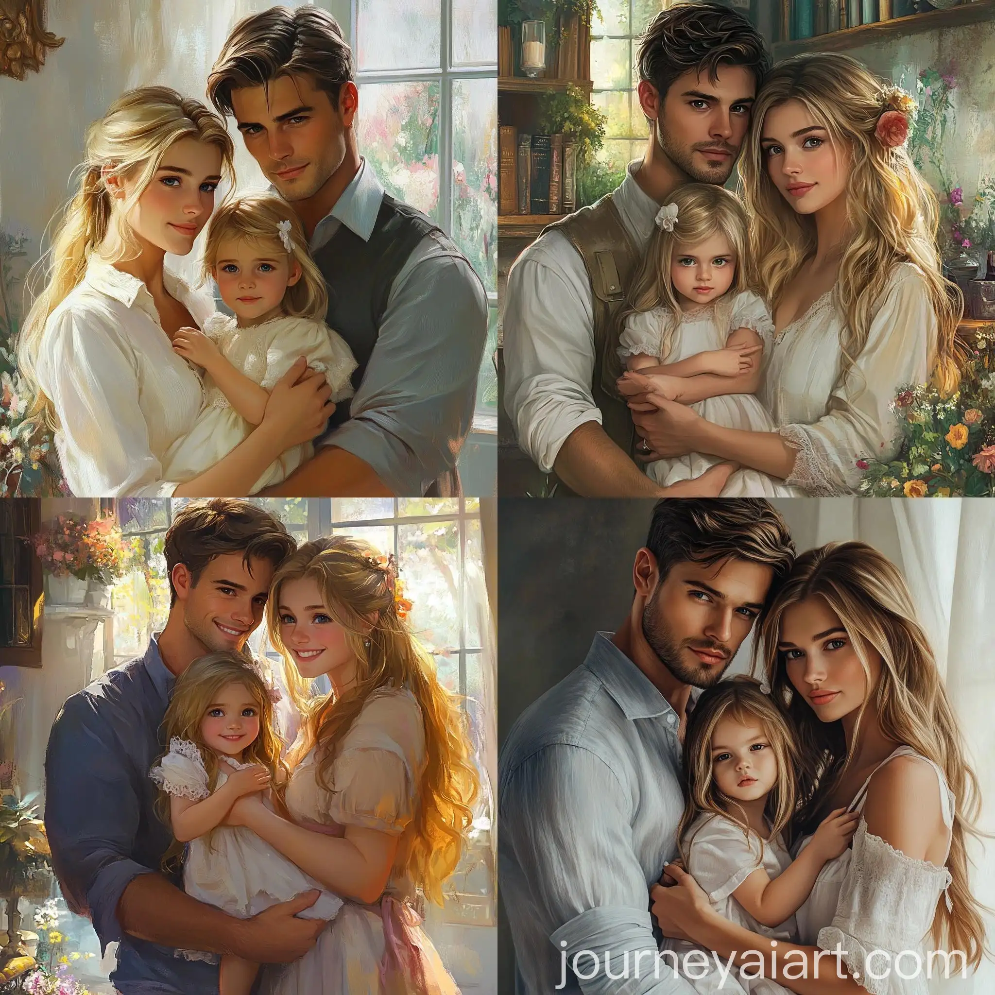 Modern-Couple-with-Young-Child-Book-Cover-Illustration