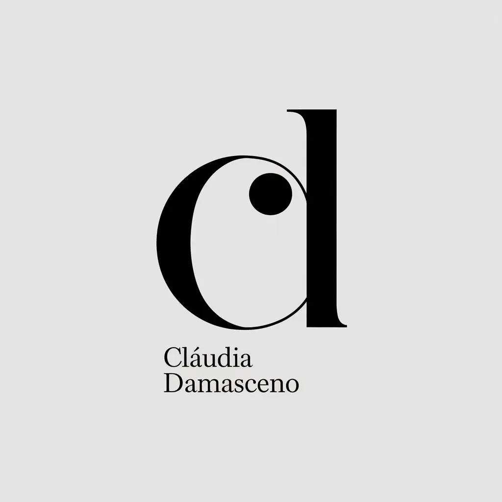 LOGO Design for Cludia Damasceno Minimalistic CD Symbol for Events Industry with Clear Background