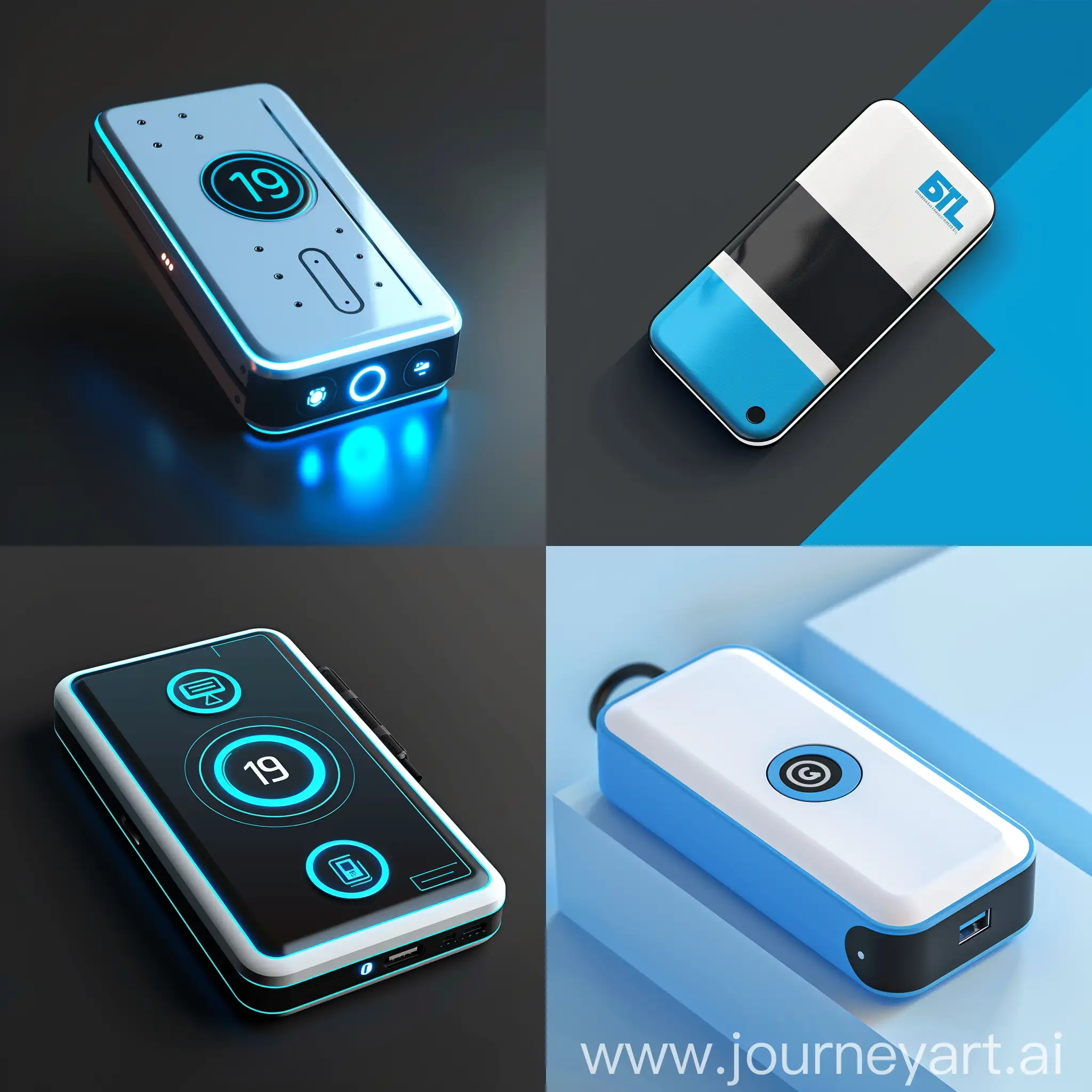 Corporate-Avatar-Design-for-BETL-with-Power-Bank-in-Blue-White-and-Black