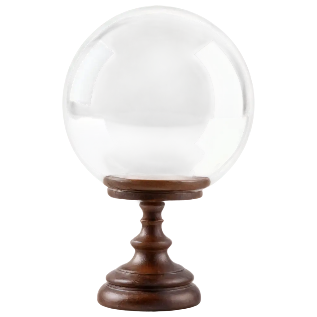 Clear-Empty-Glass-Ball-on-Flat-Wooden-Base-PNG-Image-High-Quality-Transparent-Asset