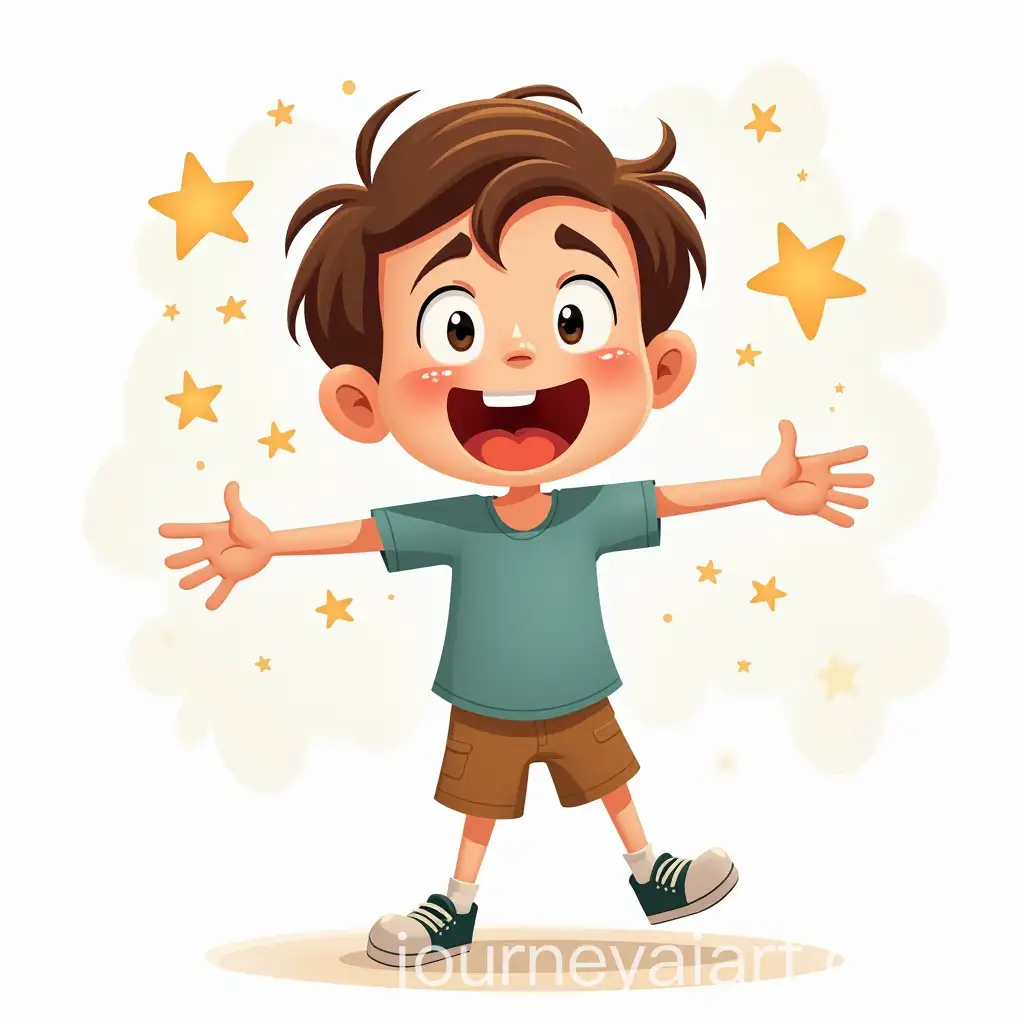 Laughing-Boy-Exuberantly-Happy-withAI-Image-Expansion-Organized-Line-Art-Style