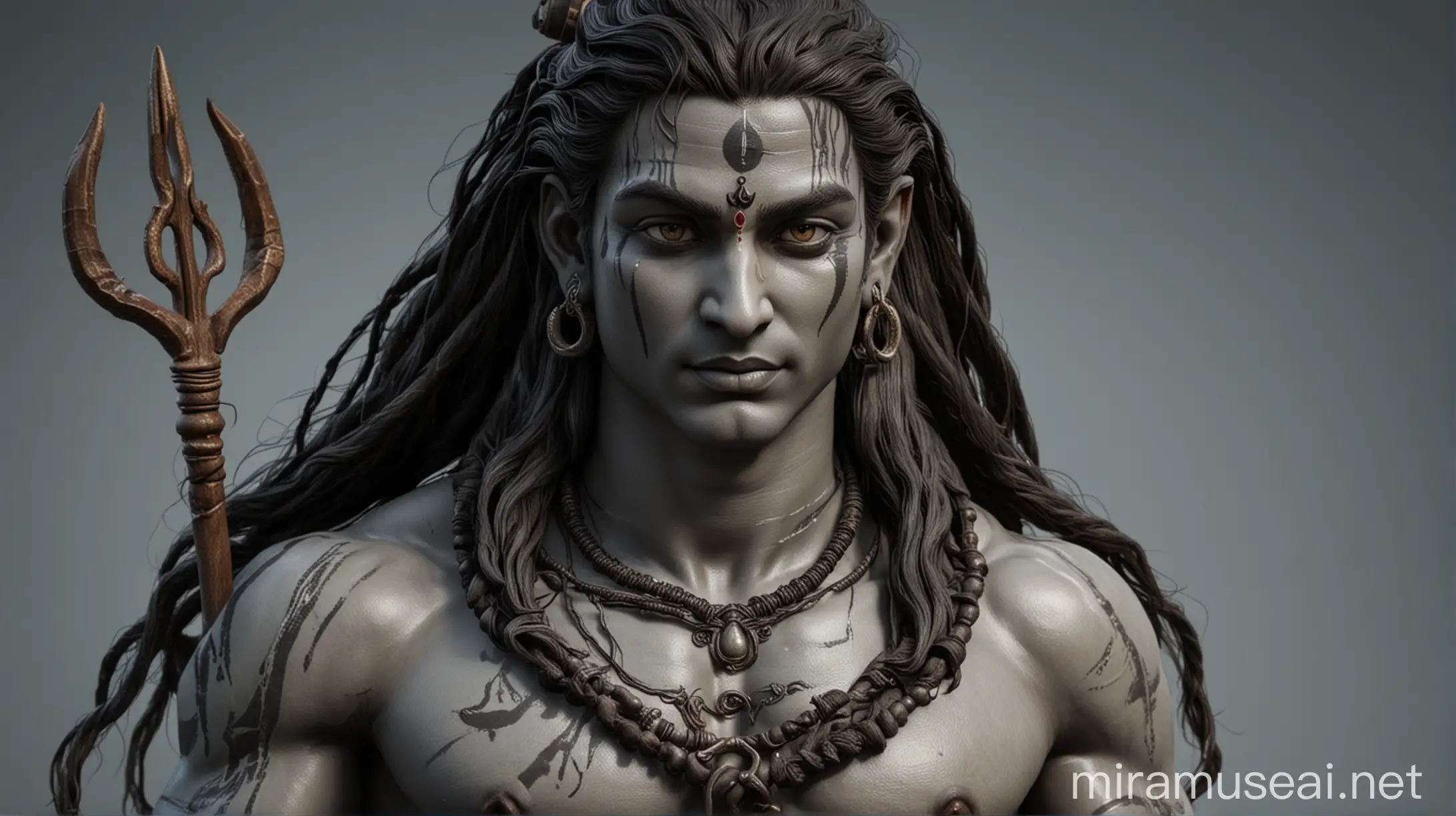 Realistic Portrait of Lord Shiva