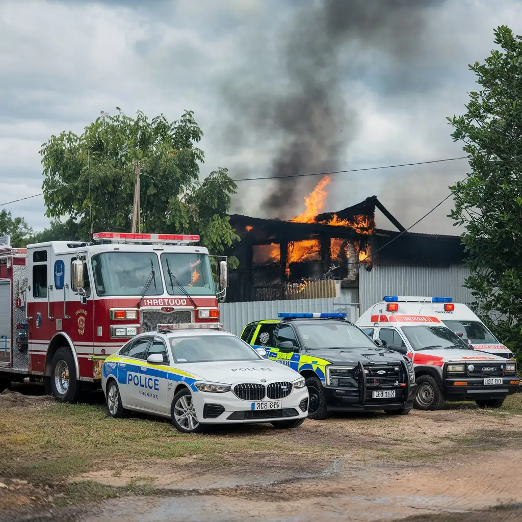 First Responders United Firefighters Police and EMS in Action