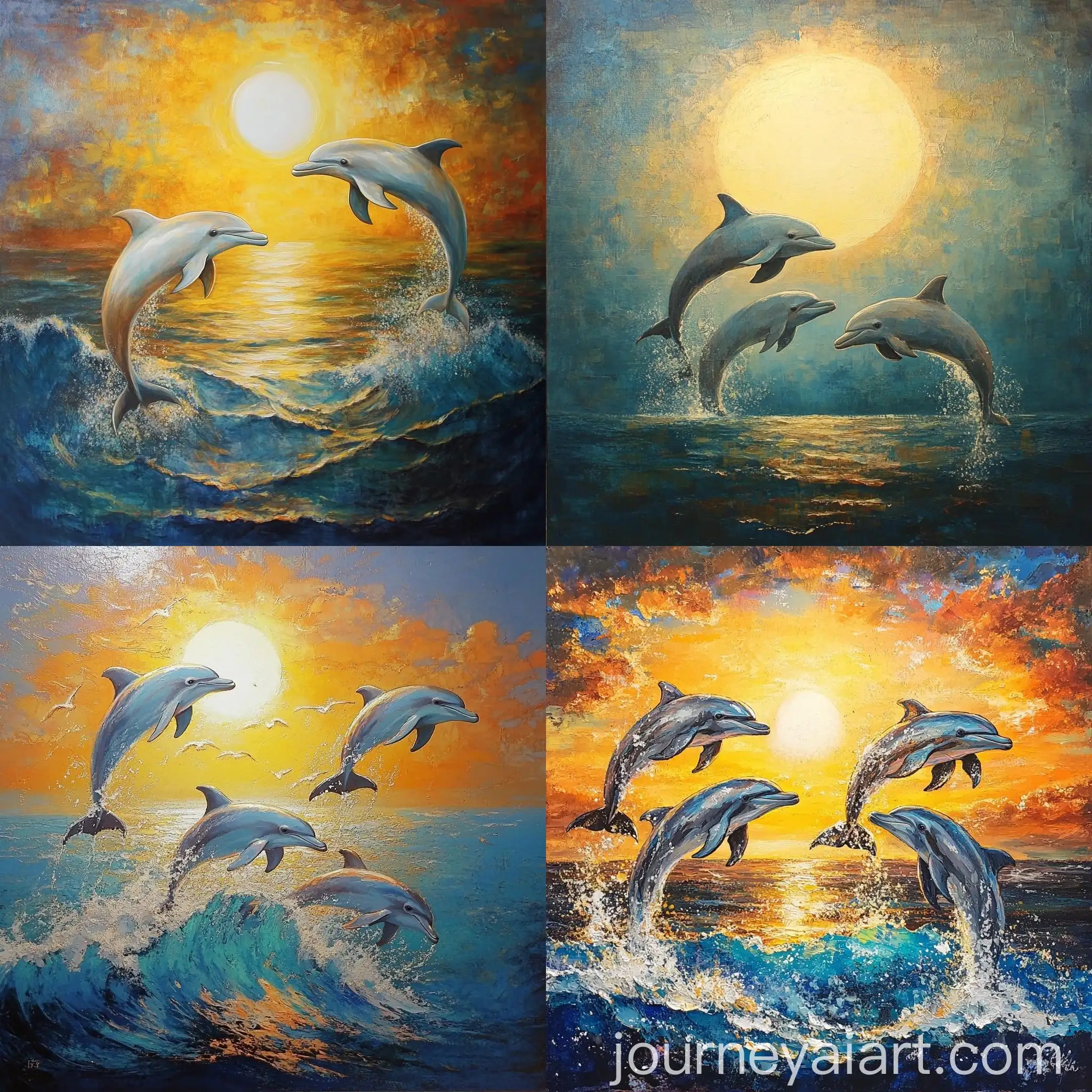 Playful-Dolphins-in-the-Glowing-Sunlit-Sea