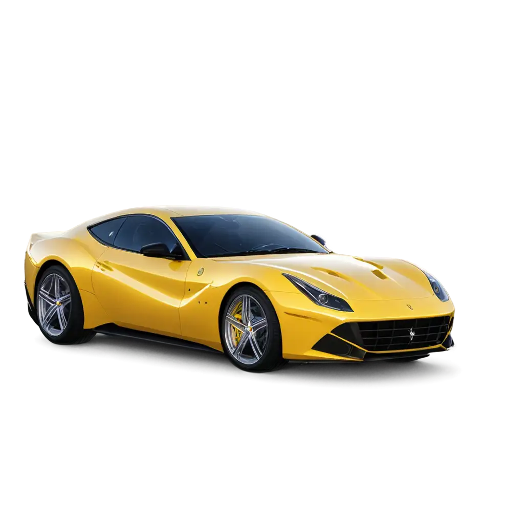 yellow ferrari f12 front view