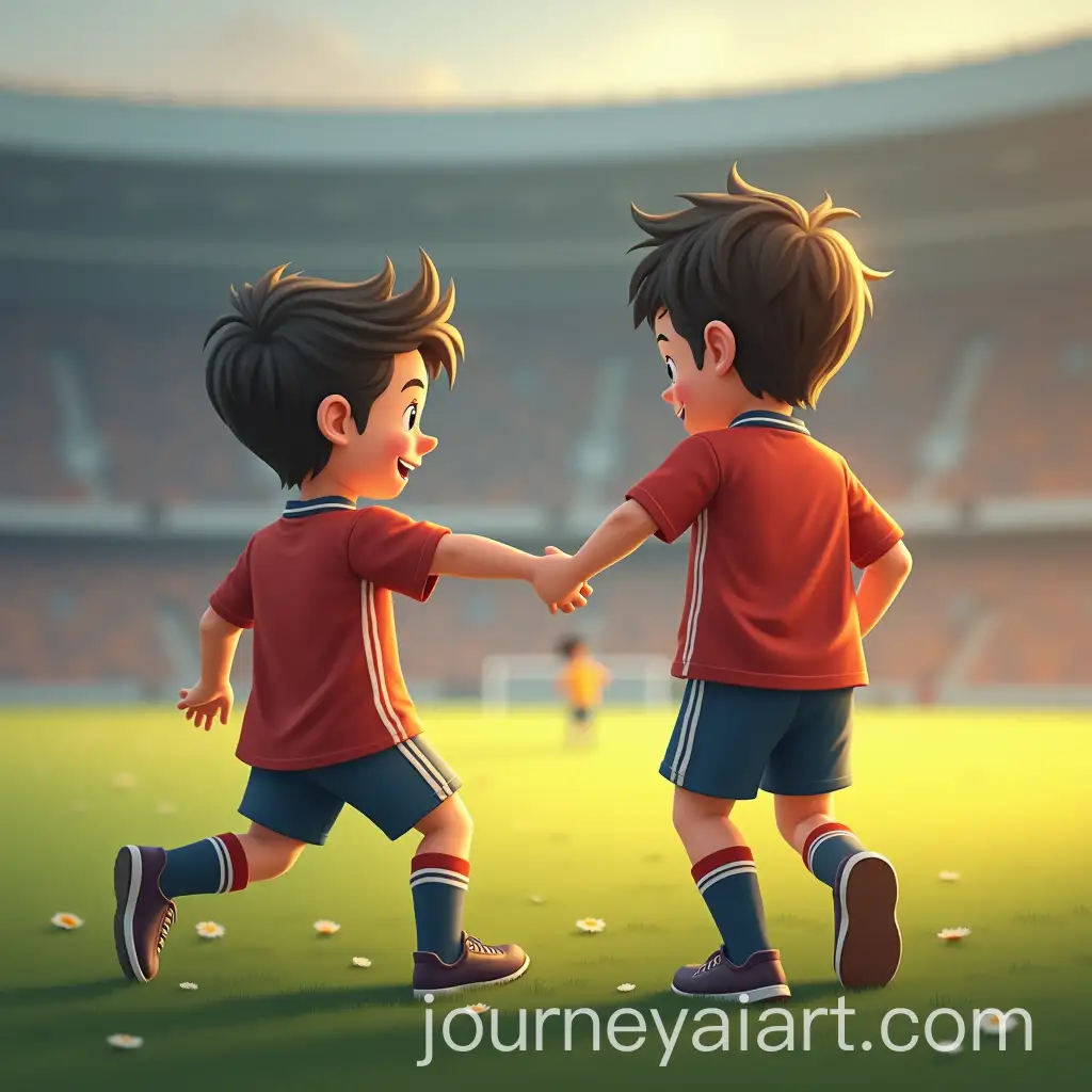 Son-Dedicating-Goal-to-Father-for-Fathers-Day-Celebration