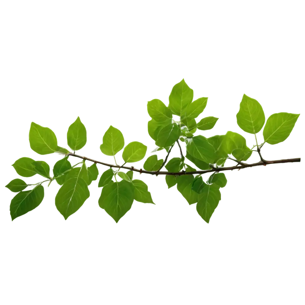 Green-Leaves-on-Branches-PNG-Image-for-NatureThemed-Designs-and-Graphics