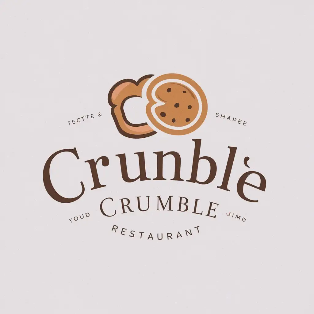 LOGO Design for Crumb Crumble Clean Sophisticated and Warm with Sweet Symbolism for Restaurant Industry