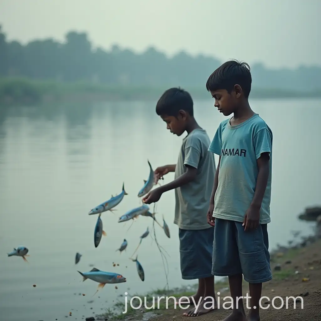 Young-Indian-Boy-Fishing-by-the-River