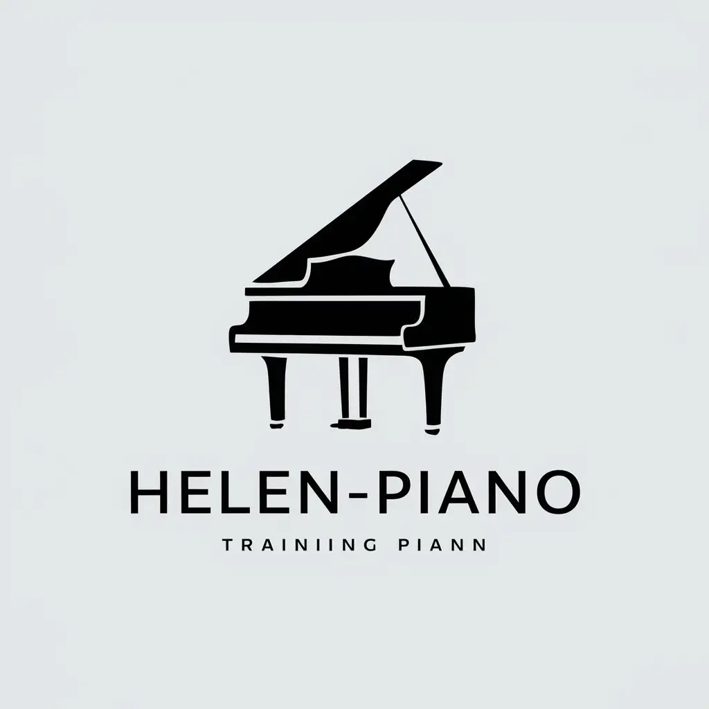 LOGO-Design-for-Helenpiano-Elegant-Piano-Symbol-for-Training-Industry