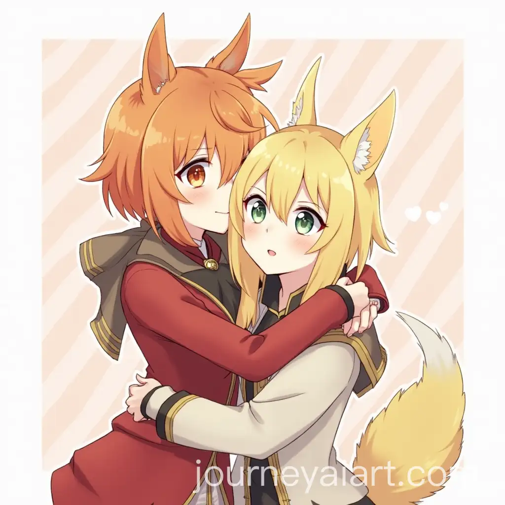 Amber-from-Genshin-Impact-and-Holo-from-Spice-and-Wolf-Hugging
