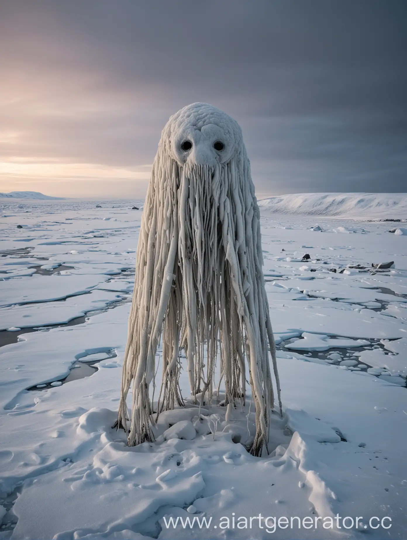 Alarm generation, unknown life in the Arctic, an unknown creature.