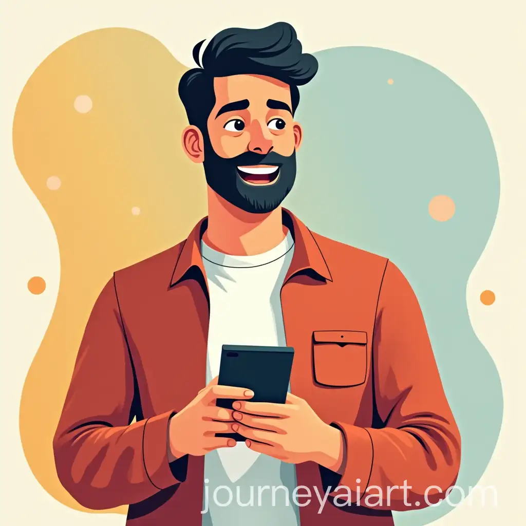 Joyful-Professional-Man-Enjoying-Mobile-Technology