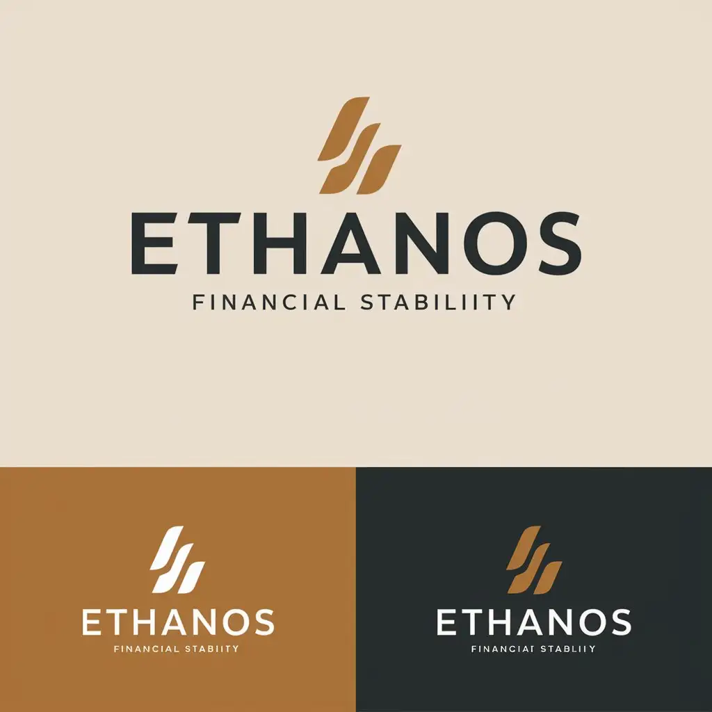 LOGO Design For Ethanos Realistic Symbol of Financial Stability with Versatile Background Colors