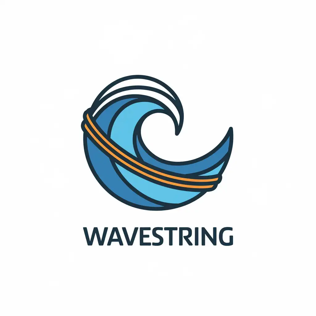 LOGO Design for WaveString Clean and Modern Vector Design with Wave and String Elements